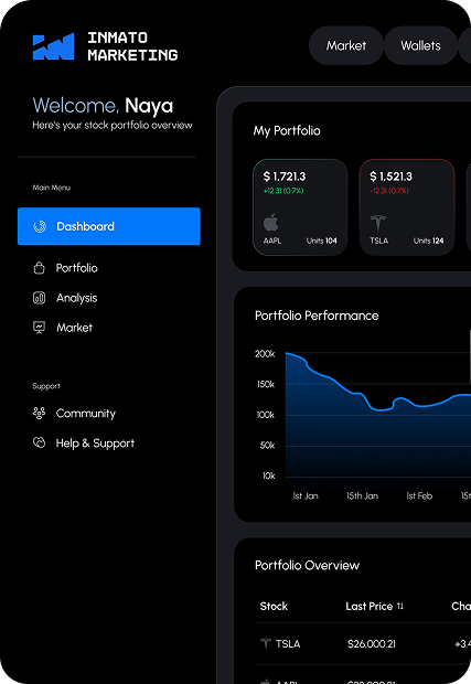 Platform dashboard screenshot